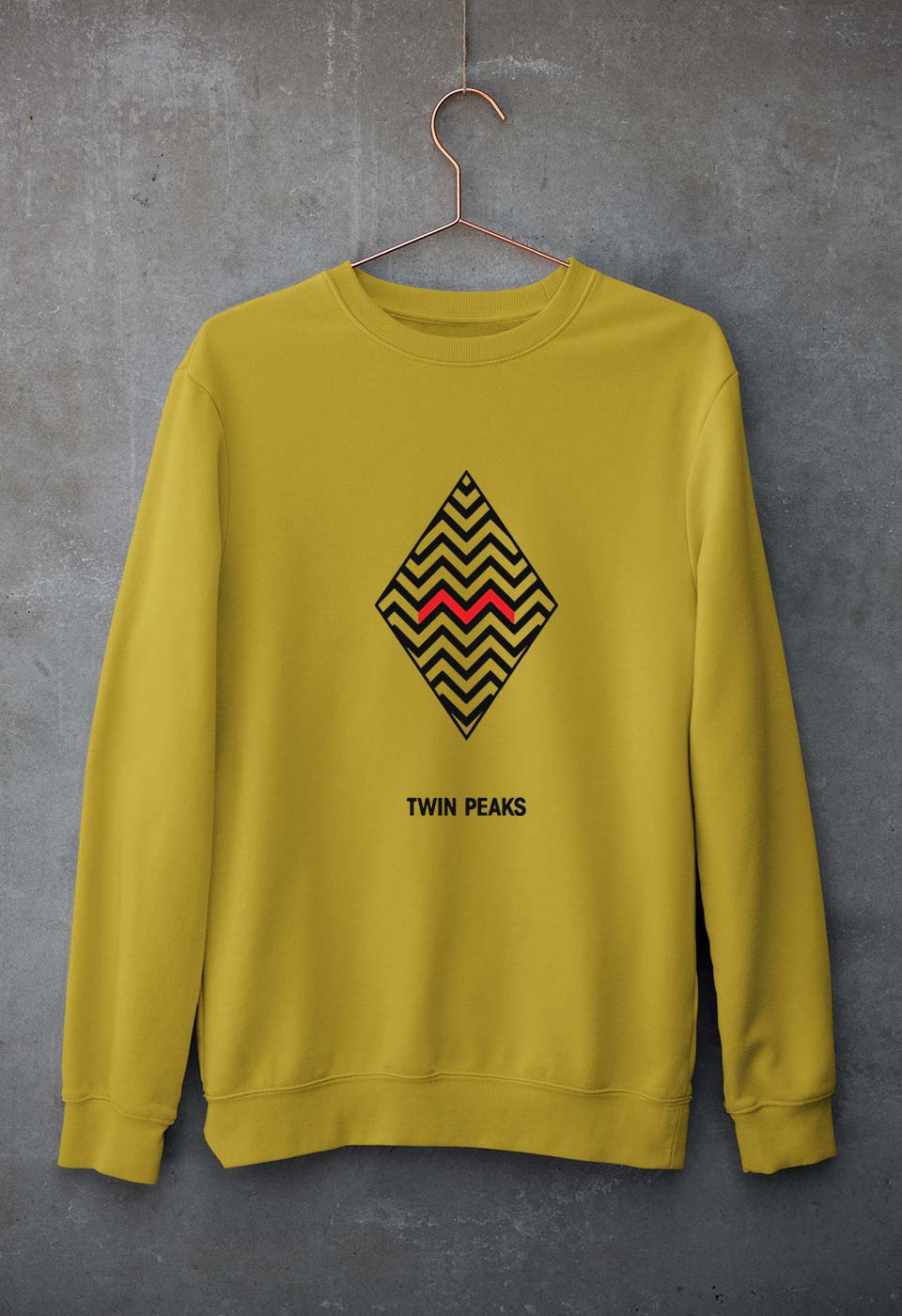 Twin Peaks Unisex Sweatshirt for Men/Women-Mustard Yellow-Ektarfa.online