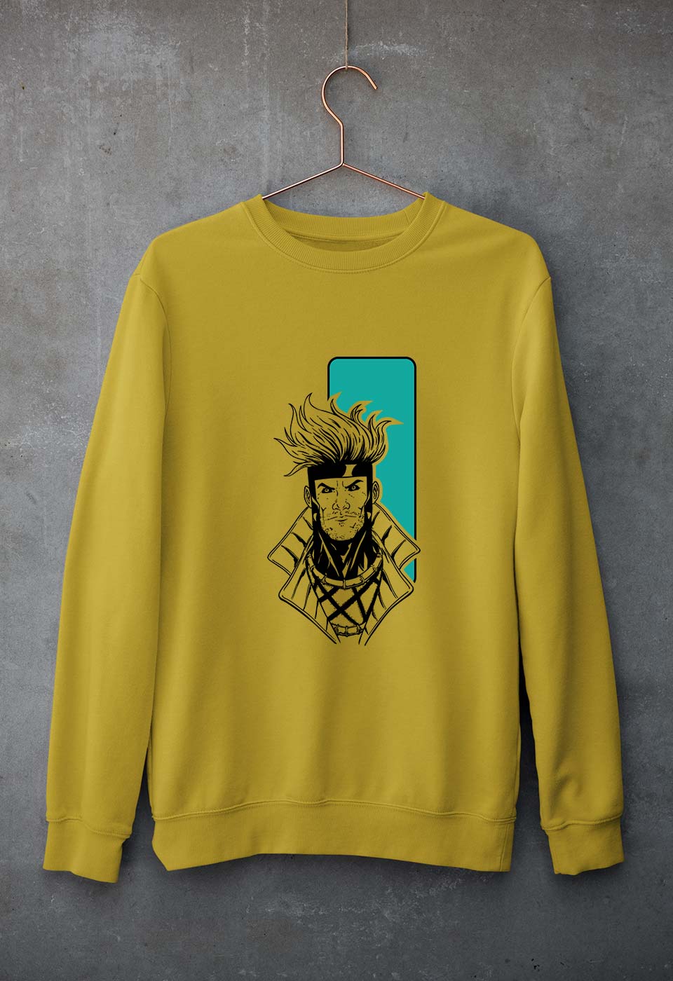 Gambit-x-men Unisex Sweatshirt for Men/Women-Mustard Yellow-Ektarfa.online