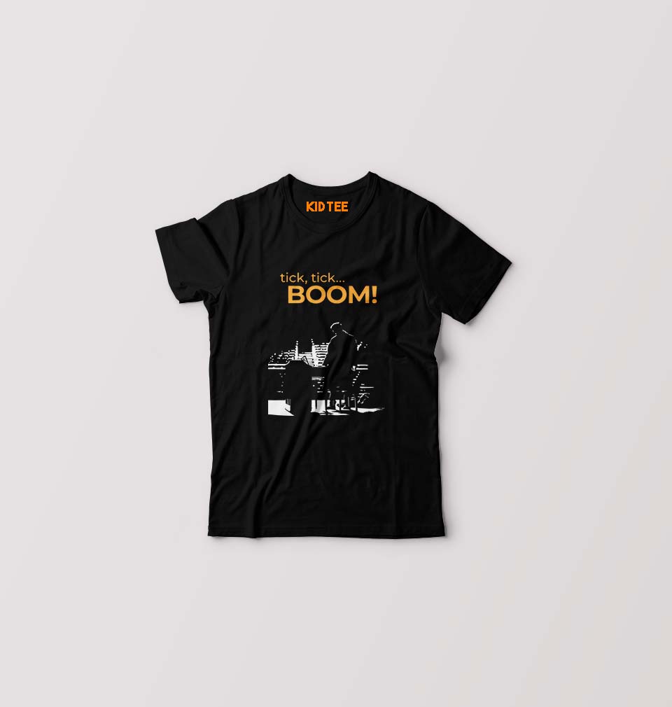 Tick Tick Boom Kids T-Shirt for Boy/Girl-0-1 Year(20 Inches)-Black-Ektarfa.online