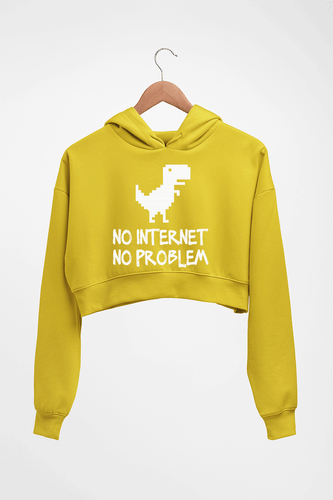Internet Crop HOODIE FOR WOMEN-Mustard Yellow-Ektarfa.online