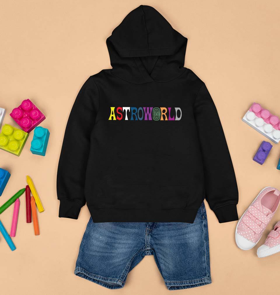 Astroworld Travis Scott Kids Hoodie for Boy/Girl-0-1 Year(22 Inches)-Black-Ektarfa.online