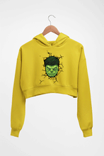 Load image into Gallery viewer, Hulk Crop HOODIE FOR WOMEN-Mustard Yellow-Ektarfa.online
