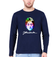 Load image into Gallery viewer, John Lennon Full Sleeves T-Shirt for Men-Navy Blue-Ektarfa.online
