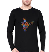 Load image into Gallery viewer, India Full Sleeves T-Shirt for Men-Black-Ektarfa.online
