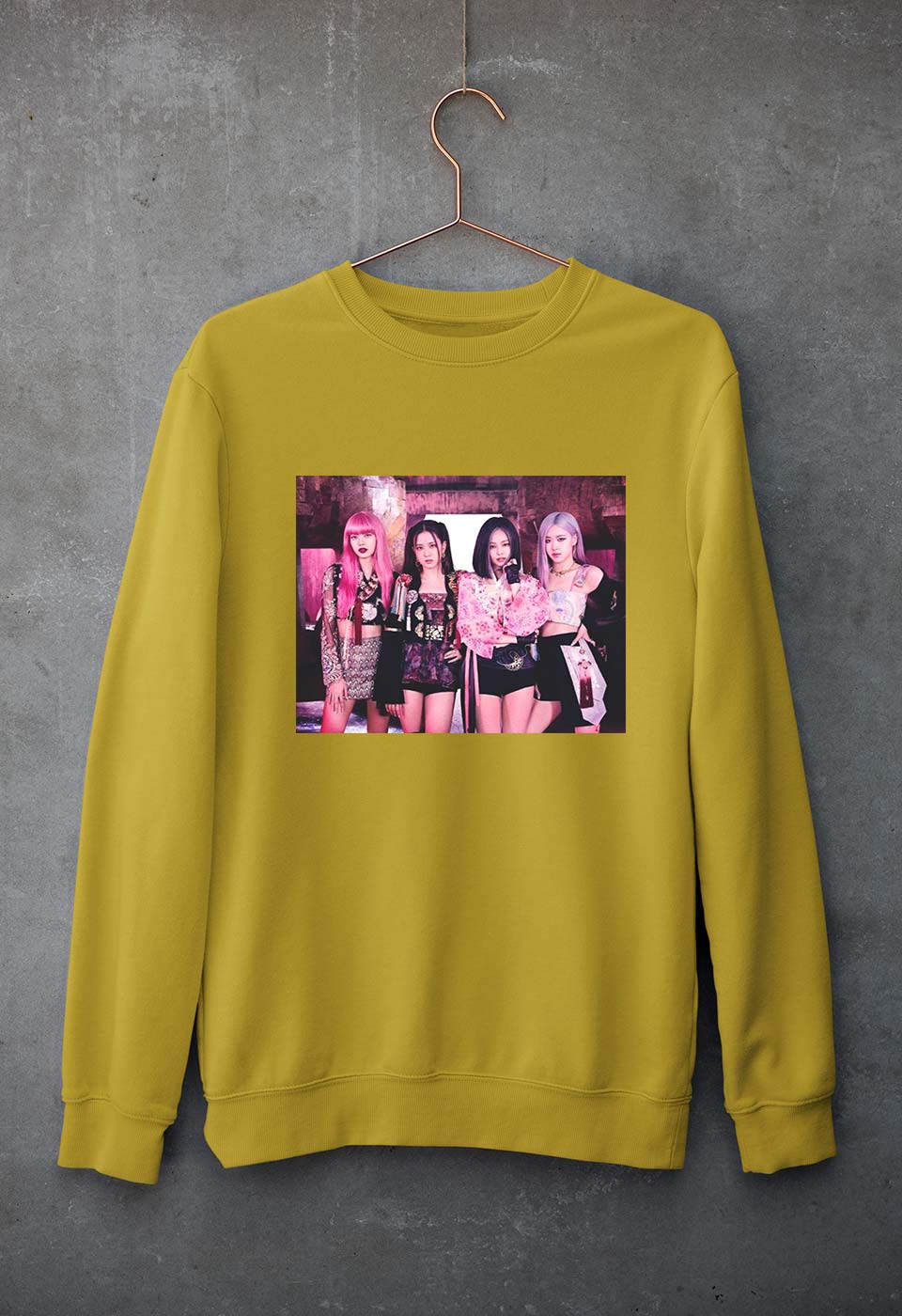 BLACKPINK Unisex Sweatshirt for Men/Women-Mustard Yellow-Ektarfa.online