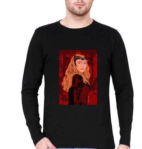 Scarlet Witch Wanda Full Sleeves T-Shirt for Men-Black-Ektarfa.online