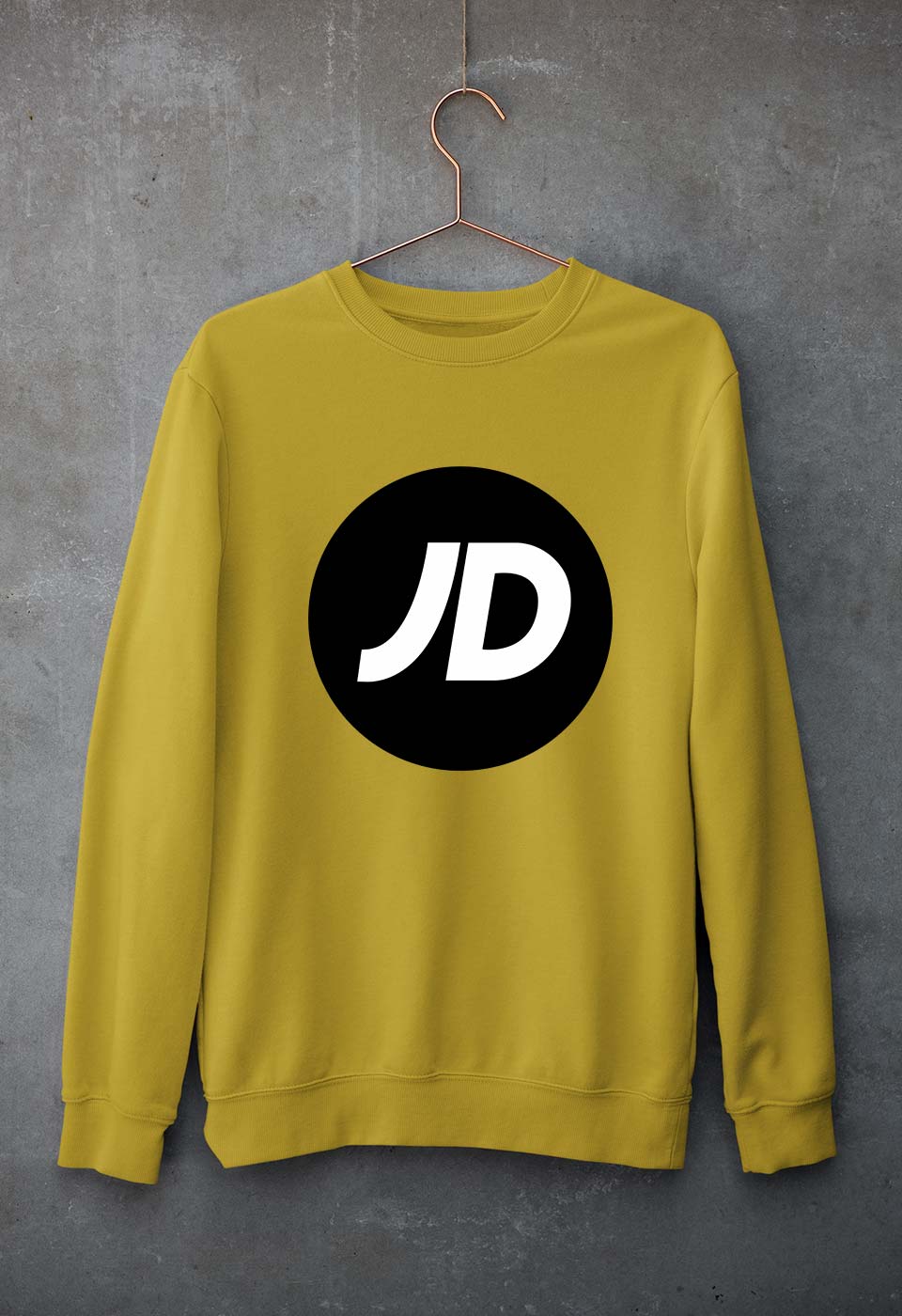 JD Sports Unisex Sweatshirt for Men/Women-S(40 Inches)-Mustard Yellow-Ektarfa.online