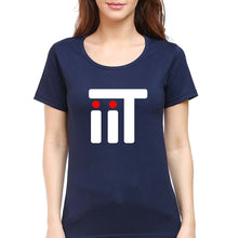 Load image into Gallery viewer, IIT T-Shirt for Women-XS(32 Inches)-Navy Blue-Ektarfa.online
