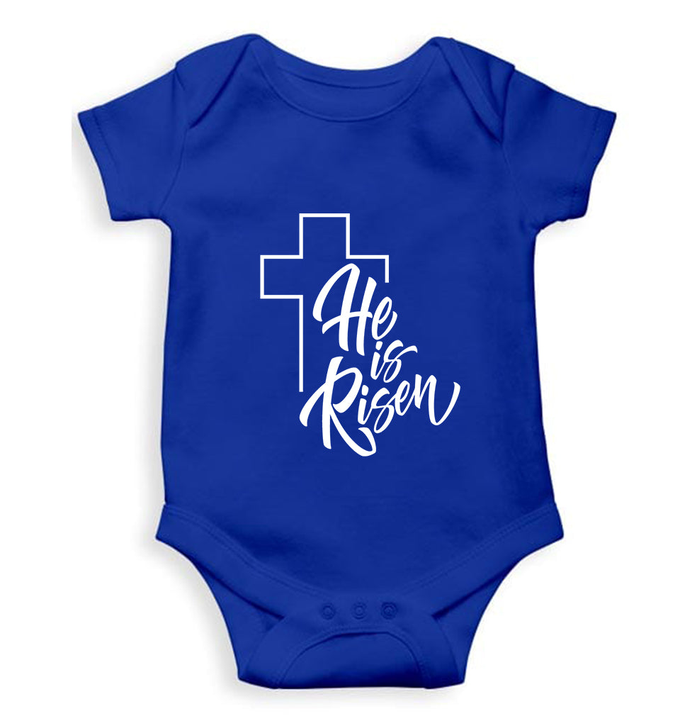 Christian Kids Romper For Baby Boy/Girl-0-5 Months(18 Inches)-Royal Blue-Ektarfa.online