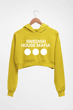 Load image into Gallery viewer, Swedish House Mafia Crop HOODIE FOR WOMEN-Mustard Yellow-Ektarfa.online
