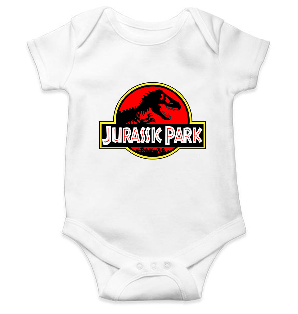 Jurassic Park Kids Romper Kids Romper For Baby Boy/Girl-0-5 Months(18 Inches)-White-Ektarfa.online