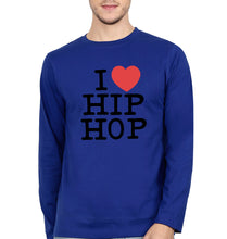 Load image into Gallery viewer, I Love Hip Hop Full Sleeves T-Shirt for Men-Navy Blue-Ektarfa.online
