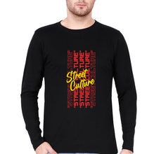 Load image into Gallery viewer, Street Culture Full Sleeves T-Shirt for Men-S(38 Inches)-Black-Ektarfa.online
