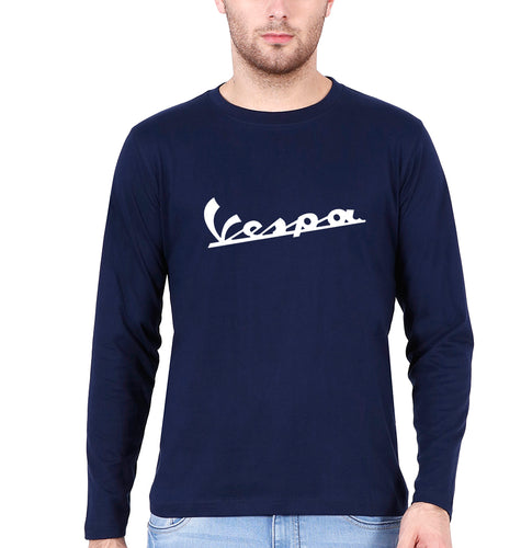 Vespa Full Sleeves T-Shirt for Men-Navy Blue-Ektarfa.online