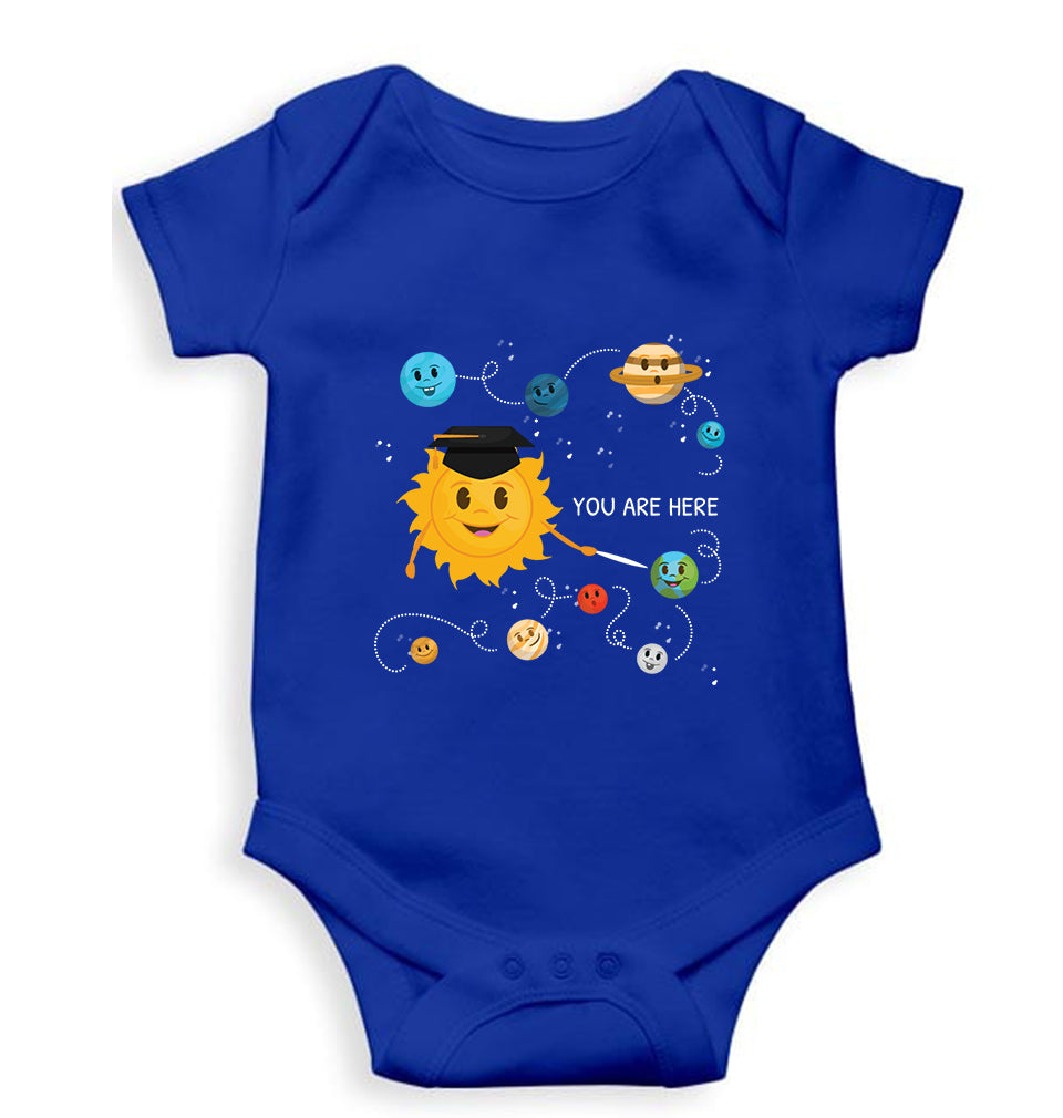 Solar System Kids Romper For Baby Boy/Girl-0-5 Months(18 Inches)-Royal Blue-Ektarfa.online
