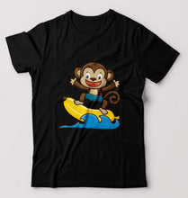 Load image into Gallery viewer, Monkey Banana T-Shirt for Men-Black-Ektarfa.online
