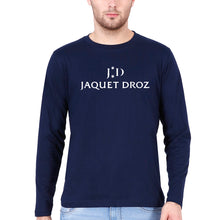 Load image into Gallery viewer, Jaquet Droz Full Sleeves T-Shirt for Men-S(38 Inches)-Navy Blue-Ektarfa.online
