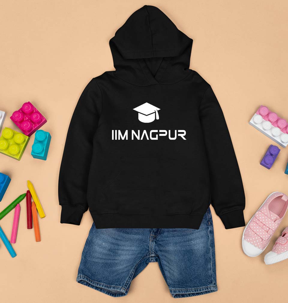 IIM Nagpur Kids Hoodie for Boy/Girl-0-1 Year(22 Inches)-Black-Ektarfa.online