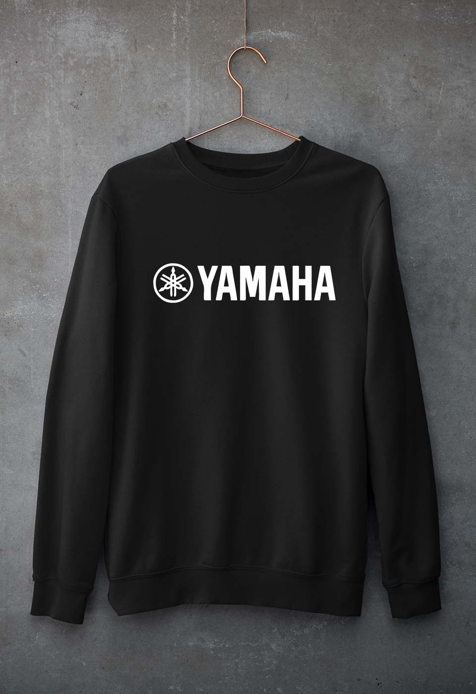 Yamaha Unisex Sweatshirt for Men/Women-S(40 Inches)-Black-Ektarfa.online