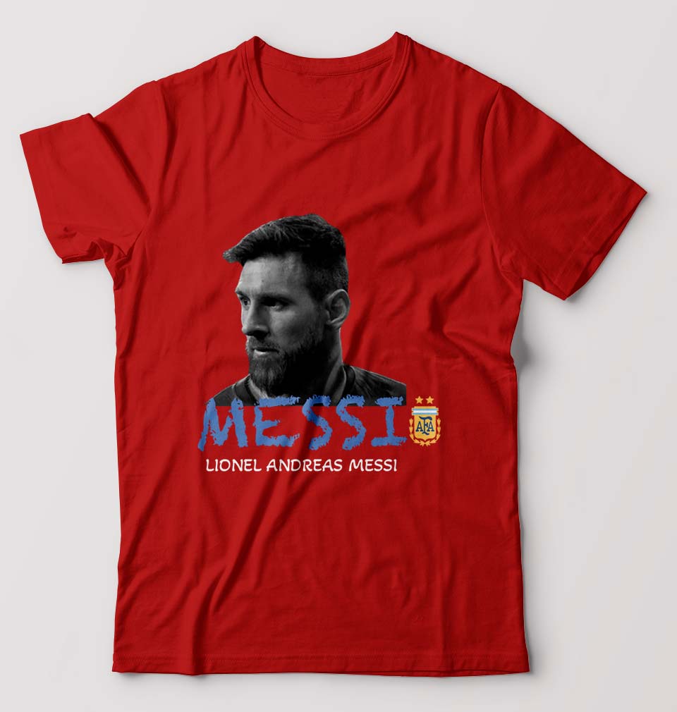 Lionel Messi T-Shirt for Men-Red-Ektarfa.online