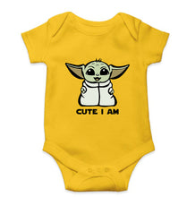 Load image into Gallery viewer, Yoda Star Wars Kids Romper For Baby Boy/Girl-0-5 Months(18 Inches)-Yellow-Ektarfa.online
