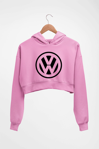 volkswagen Crop HOODIE FOR WOMEN-Light Baby Pink-Ektarfa.online