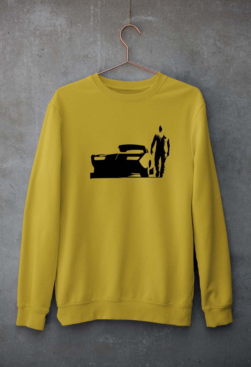 Fast & Furious Unisex Sweatshirt for Men/Women-Mustard Yellow-Ektarfa.online
