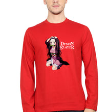 Load image into Gallery viewer, Demon Slayer Full Sleeves T-Shirt for Men-Red-Ektarfa.online
