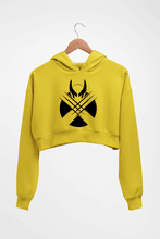 Load image into Gallery viewer, Wolverine Crop HOODIE FOR WOMEN-Mustard Yellow-Ektarfa.online
