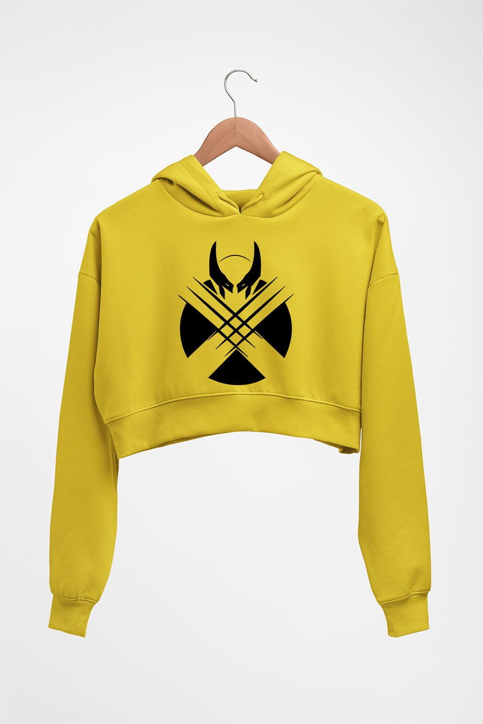 Wolverine Crop HOODIE FOR WOMEN-Mustard Yellow-Ektarfa.online