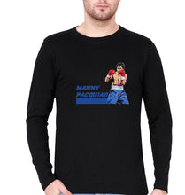 Load image into Gallery viewer, Manny Pacquiao Full Sleeves T-Shirt for Men-S(38 Inches)-Black-Ektarfa.online

