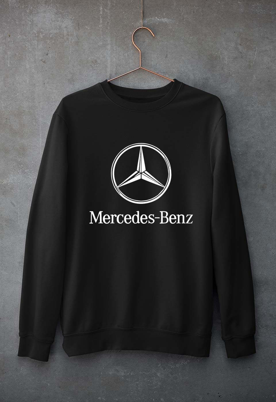 Mercedes Benz Unisex Sweatshirt for Men/Women-S(40 Inches)-Black-Ektarfa.online