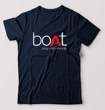 Load image into Gallery viewer, Boat T-Shirt for Men-S(38 Inches)-Navy Blue-Ektarfa.online
