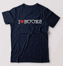 Load image into Gallery viewer, Love Books T-Shirt for Men-Navy Blue-Ektarfa.online
