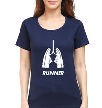 Load image into Gallery viewer, Runner Running T-Shirt for Women-Navy Blue-Ektarfa.online

