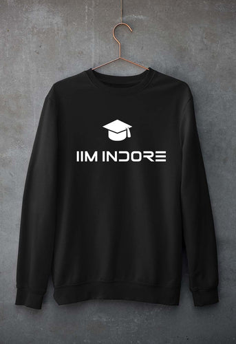 IIM I Indore Unisex Sweatshirt for Men/Women-S(40 Inches)-Black-Ektarfa.online