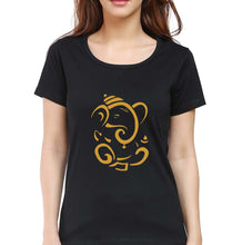 Load image into Gallery viewer, Ganpati JI(Ganesh) T-Shirt for Women-Black-Ektarfa.online
