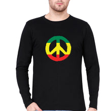 Load image into Gallery viewer, Bob Marley Peace Full Sleeves T-Shirt for Men-Black-Ektarfa.online
