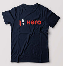 Load image into Gallery viewer, Hero MotoCorp T-Shirt for Men-S(38 Inches)-Navy Blue-Ektarfa.online
