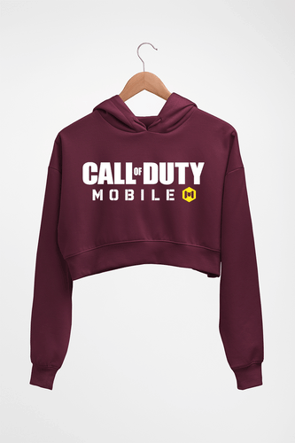 Call of Duty (COD) Crop HOODIE FOR WOMEN-Maroon-Ektarfa.online