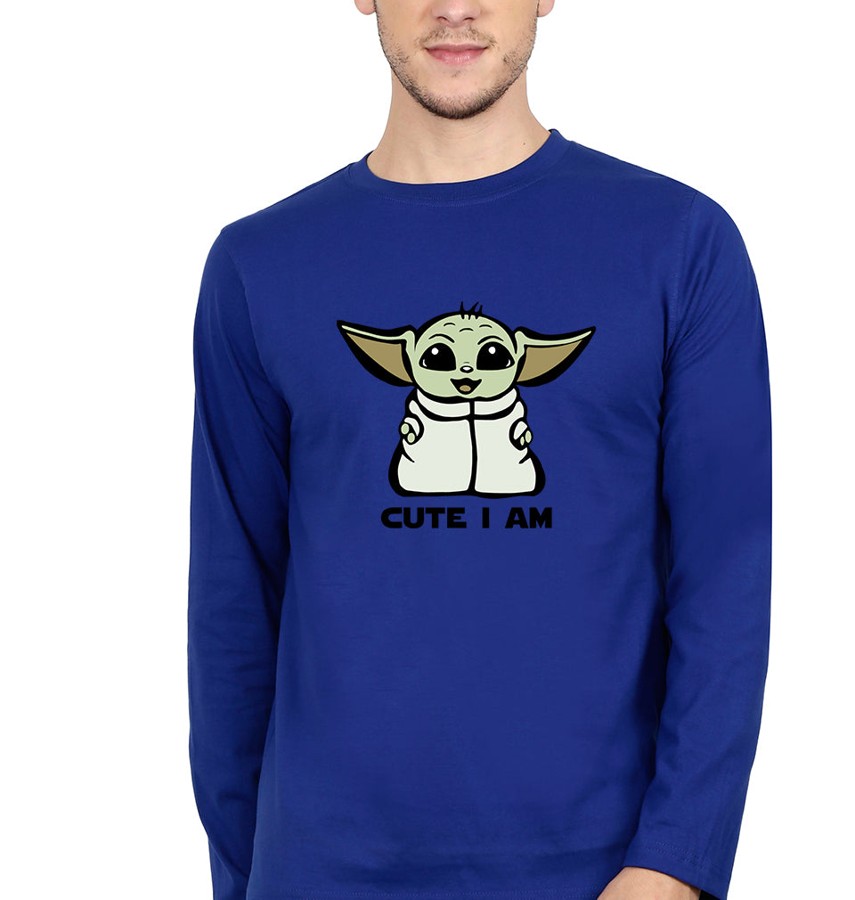 Yoda Star Wars Full Sleeves T-Shirt for Men-Royal Blue-Ektarfa.online
