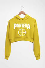 Load image into Gallery viewer, Pantera Crop HOODIE FOR WOMEN-Mustard yellow-Ektarfa.online
