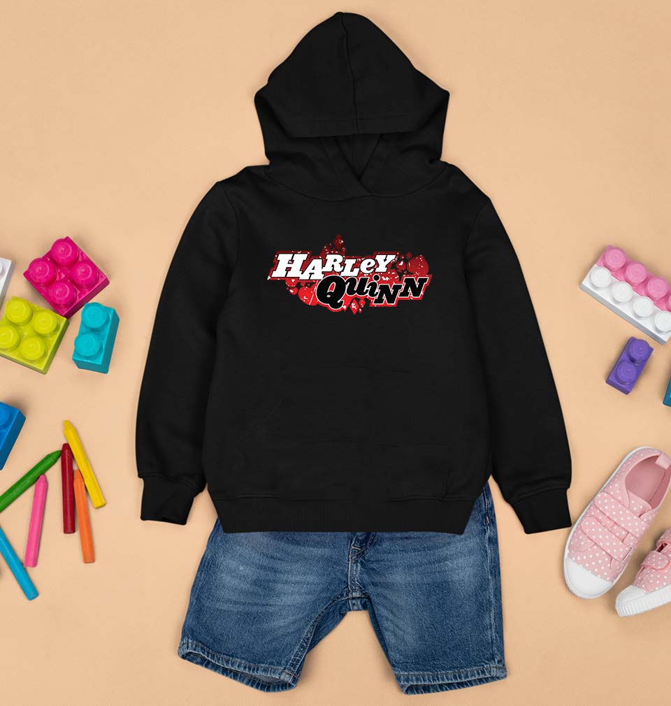 Harley Quinn Kids Hoodie for Boy/Girl-0-1 Year(22 Inches)-Black-Ektarfa.online