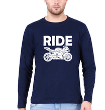 Load image into Gallery viewer, Ride Superbike Full Sleeves T-Shirt for Men-Navy Blue-Ektarfa.online
