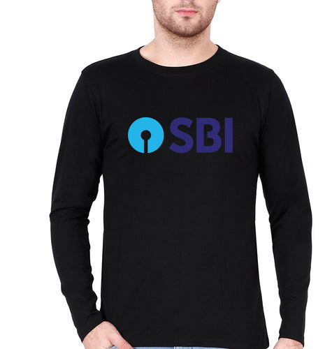 State Bank of India(SBI) Full Sleeves T-Shirt for Men-S(38 Inches)-Black-Ektarfa.online