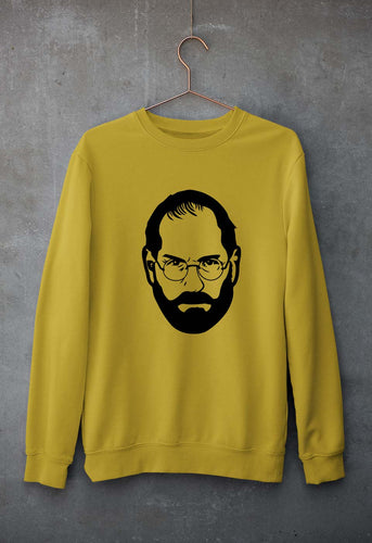 Steve Jobs Unisex Sweatshirt for Men/Women-Mustard Yellow-Ektarfa.online