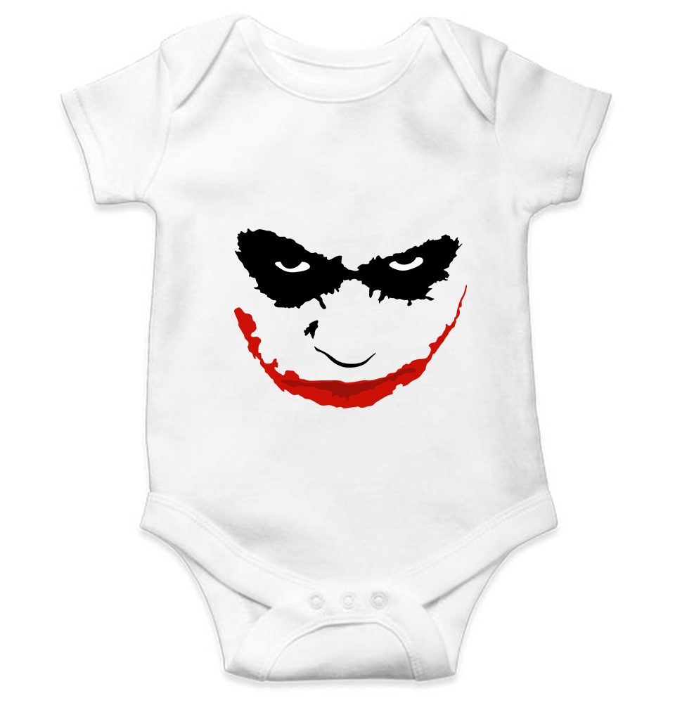 Joker Face Kids Romper For Baby Boy/Girl-0-5 Months(18 Inches)-White-Ektarfa.online