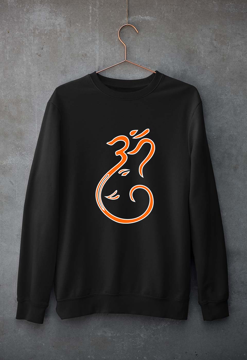 Ganpati JI(Ganesh) Unisex Sweatshirt for Men/Women-Black-Ektarfa.online
