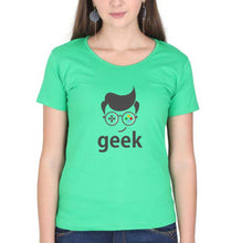 Load image into Gallery viewer, Geek T-Shirt for Women-Flag Green-Ektarfa.online
