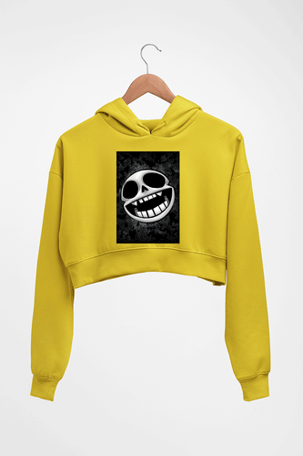 Gorillaz Crop HOODIE FOR WOMEN-Mustard Yellow-Ektarfa.online